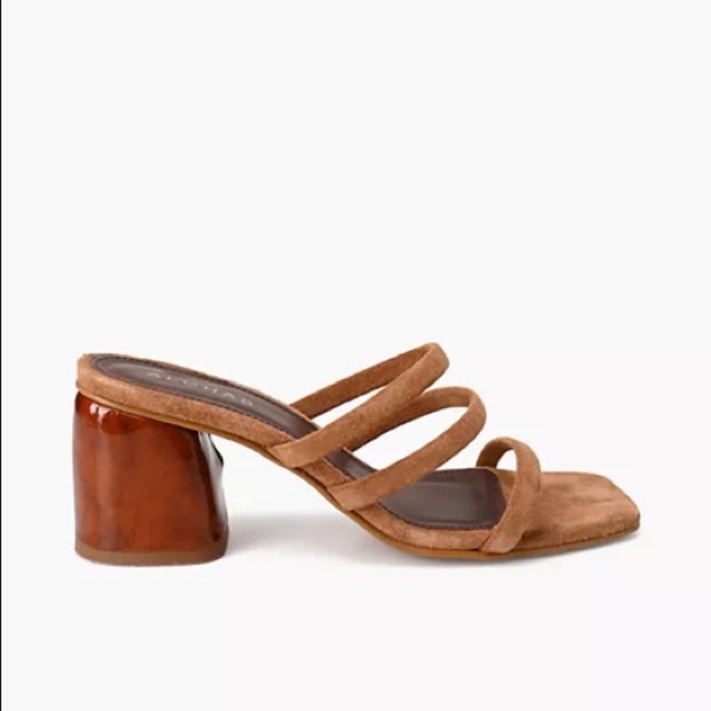 ALOHAS Suede Indiana Block-Heel Sandals (NIB)